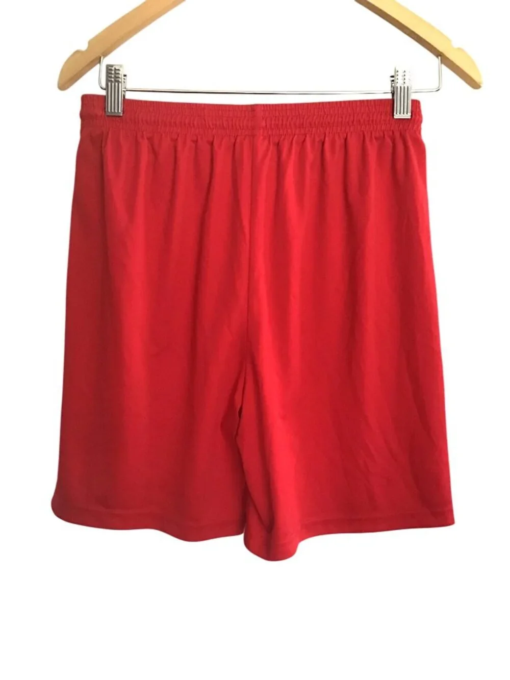 A4- BOY ELASTIC WAIST RED TRAINING SHORTS REGULAR FIT SIZE YOUTH X-LARGE (18-20)